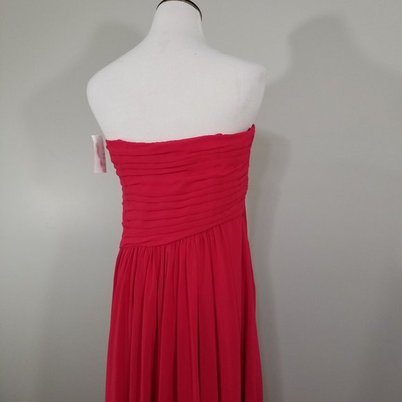 Nwt Jill Stuart Dress Sweetheart Strapless Ball Gown Size 10 Womens Red New $458 - Picture 8 of 15